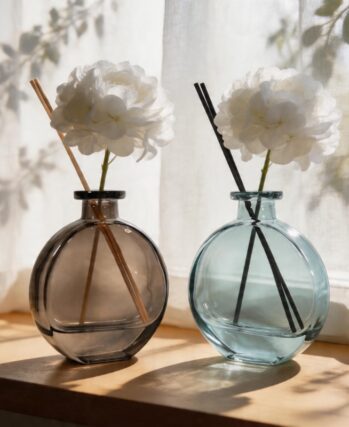 Cattail Diffuser Bottle With Blue and Brown